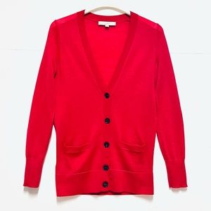 LOFT Red Women's Cardigan Sweater